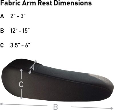 FH Group Flat Cloth Fabric Armrest Cover Semi-Universal Fit, One Pair Black - Image 5