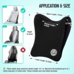 Car Neck Pillow for Driving Seat, Soft Memory Foam Headrest Pillow with Adjustable Strap and Removable Cover, Ergonomic Neck Support for Car, Office Chair, Gaming Chair – Black - Image 2