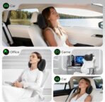 BEBAS Breathable Memory Foam Car Neck Pillow for Driving-Ergonomic Headrest with Superior Neck Support, Universal Fit for Cars,SUVs,Tesla,Toyota & Office Chair-Removable Washable Cover (Black, 1-Pack) - Image 5