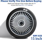 Hubcaps 15 Inch Exact Fit for R15 Iron Wheels Universal ABS Plastic Wheel Covers Set of 4 Snap On Rim Caps for Most Cars Trucks SUV Sedans 4Pcs 15" Hubcaps Wheel Rim Cover Direct Replacement - Image 3
