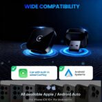 Wireless CarPlay Adapter for Apple iPhone & Android, 2-in-1 Adapter Convert Wired to Wireless Dongle - Image 2