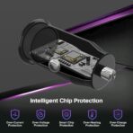 for iPhone 17 16 15 Car Charger Fast Charging, 40W Dual Port USB C Car Charger with 2Pack USB C Cable 3ft,Type C Car Adapter for iPhone 17 Air/ 17 16 15 Pro/Pro Max,iPad Pro,iPad Air 5/4/Mini-Black - Image 3