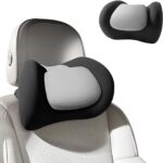 BABUR Car Neck Pillow 100% Memory Foam Ergonomic Pillow Neck Pain Relief While Driving Headrest Neck Support Cushion Universal for Driving Home Office