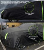 Custom Fit for Jeep Compass Car Cover 2007-2025 Compact SUV Covers 100% Waterproof with Zipper Door & Side Mirror Pockets All Weather Snowproof Rain Hail UV Protection Outdoor Full Cover - Image 6