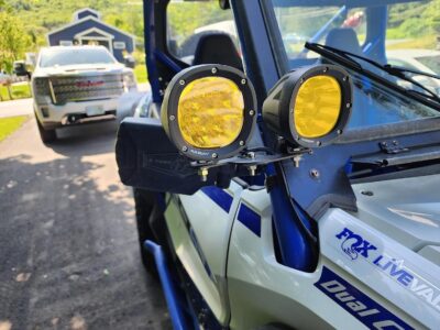 iJDMTOY Add-On Dual Pod Light Mounting Brackets for Truck SUV Hood Hinge or A-Pillar Mount LED Pod Light System - Image 6