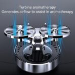 Car Air Freshener | Solar Powered Helicopter Scents Diffuser | Fashion Automotive Interior Decoration Accessories Purifiers for Car and Home Aromatherapy Dashboard (Dark) - Image 5
