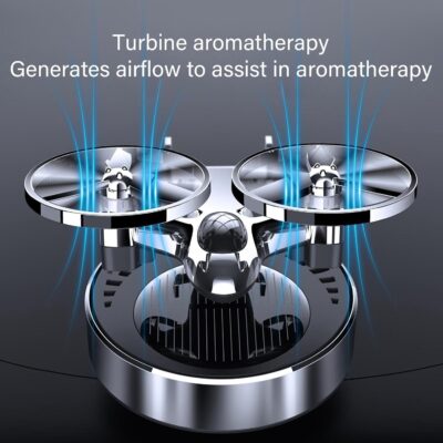 Car Air Freshener | Solar Powered Helicopter Scents Diffuser | Fashion Automotive Interior Decoration Accessories Purifiers for Car and Home Aromatherapy Dashboard (Dark) - Image 5