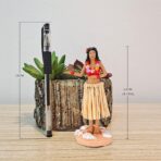Dancing Hula Girl Dashboard Bobbleheads for Driver Dashboard Decorations Collection Figurines Gifts for Home Decoration Mini Size Doll Hula Dancer 4.72" High - Image 2