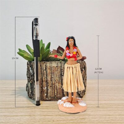 Dancing Hula Girl Dashboard Bobbleheads for Driver Dashboard Decorations Collection Figurines Gifts for Home Decoration Mini Size Doll Hula Dancer 4.72" High - Image 2