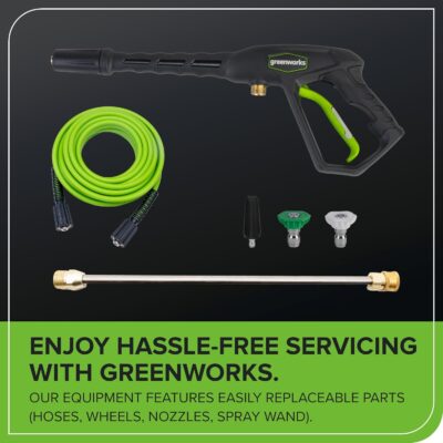 Greenworks 2100 PSI (SGS Certified) 1.2 GPM 13Amp Compact Electric Pressure Washer Telescoping Handle Power Washer for Cars, Driveways, Patios, Patio Furniture & Around Pools - Image 14
