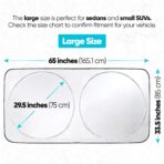 FORTEM Car Sun Shade for Windshield, Reflective Windshield Sunshade, 240T Polyester, Automotive Interior Sun Protection, Ultimate Heat and UV Shield, Foldable, Storage Bag - Image 3