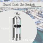 Boat Steel Fire Extinguisher Bracket,304 Stainless Steel Mounting Bracket with Adjustable Straps, Heavy Duty Fire Extinguisher Metal Bracket (Excluding fire extinguishers) (Silver) - Image 5