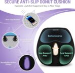 Car Seat Cushion and Lumbar Support Headrest Pillow Mesh Cover Memory Foam Ergonomic Car Cushion Back Neck Support Pillow Sciatica & Back & Tailbone Pain Relief Pillow Black - Image 6