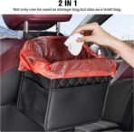 LXUNYI Car Organizer Back Seat, Waterproof Pu Leather Car Seat Storage Bag Foldable Universal Hanging Seatback Organizer for Kids & Adults Travel road Trip Essentials - Image 6