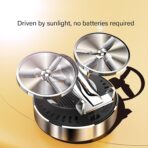 Car Air Freshener | Solar Powered Helicopter Scents Diffuser | Fashion Automotive Interior Decoration Accessories Purifiers for Car and Home Aromatherapy Dashboard (Dark) - Image 6