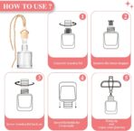6 Pack Car Air Freshener, Long Lasting Natural Essential Oil Fragrance Diffuser - Pink Sparkle Champagne, Moonlit Gardenia & Nocturne Rose, Hanging Female Perfume Car Accessories Decor Gift - Image 8