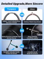 2026 TrySpace Car Windshield Sun Shade Umbrella - [Silver Heat Shield & UV Reflective] Protector for Cars, Universal Fit Medium (56"x31") | 25°F Cooler, Friendly Vinyl Coatings Medium - Image 5