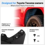 4PCS Mud Flaps Fit for 2024 2025 2026 Toyota Tacoma, Front & Rear Splash Guards, Custom Fit Mud Guards, No-Drill Installation, All-Weather Protection, Tacoma Accessories - Image 6
