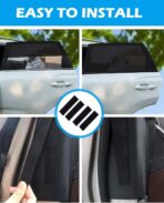 Tevlaphee Car Sunshade Kids, Universal Sun Visor Car Net Sunscreen Baby with Certified UV for Side Window Mesh Material Protects Passenger Baby, Children & Pets(L) (L) - Image 6