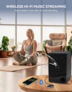 Bluetooth 5.3 Receiver for Car, [LED Screen] [Noise Cancelling] 3.5mm AUX Bluetooth Adapter, Wireless Audio Receiver for Wired Headphones/Home Stereo/Speaker, Music Playing, Hands-Free Call - Image 5