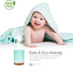 ASAKUKI Essential Oil Diffuser for Home, 300 ml Humidifier with Automatic Shut-Off, Quiet Aromatherapy Diffuser with 7 LED Lights for Living Room, Kitchen, Bedroom, Hotel - Light Brown - Image 4