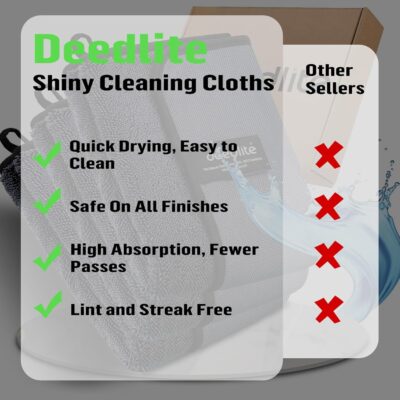 Bath Wipes Shower Cleaning Cloths, Premium Car Drying Towel | Ultra Absorbent Twisted-Loop Design| Microfiber Towel for Car, Shower Cabin, Household - Image 5