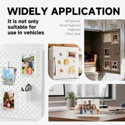 Car Picture Holder Clip Visor Frame Acrylic Magnetic Photo Frames Clear for Cars Sunvisor Display 2 Pcs Fit Family Pet Road Trip Memories - Image 6