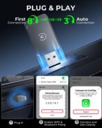 AuroraLink JC007 Wireless CarPlay and Android Auto Adapter, 2-in-1 USB Dongle with Type-C Connector, Compact 1.97 Inch Design - Image 8