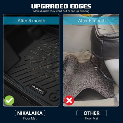 Floor Mats for Honda Pilot 2023 2024 2025 2026 All Weather Protection TPE Rubber Floor Liners for 2023-2026 Honda Pilot Accessories, Odorless Anti-Slip, 1st, 2nd & 3rd Row, Black - Image 6