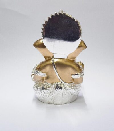 Ganesha Idol Ganesh for Car Dashboard Statue Ganpati Vinayaka Vinayagar Figurine Diwali Gifts Home Decor Luck, Success for Small Murti Puja Lord Gift Office Desk Room 3.5 Inches - Image 4