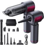 REWONDER Car Vacuum Cleaner High Power, 22000Pa Vacuum Cleaner & 110000RPM Air Duster, Handheld Vacuum with 7800mAh Battery for Valentines Day Gifts, Storage Bag & Multi-Nozzles for Car, Home