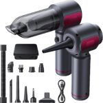 REWONDER Car Vacuum Cleaner High Power, 22000Pa Vacuum Cleaner & 110000RPM Air Duster, Handheld Vacuum with 7800mAh Battery for Valentines Day Gifts, Storage Bag & Multi-Nozzles for Car, Home