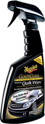 Meguiar's G7716 Gold Class Carnauba Quik Wax, Special Blend for Richness and Shine, Clear Coat Safe Meguiar's Quik Wax, Spray That Leaves Lasting Results Without Residue, 16 Oz