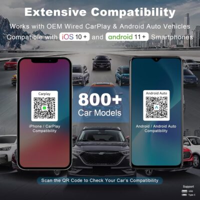 2026 Wireless Carplay Adapter, Universal for Apple iPhone & Android, Plug & Play, Portable Design with USB-A/Type-C Port - Image 8
