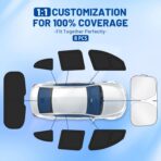 Car Window Shades Intended for Subaru Outback 2020-2025, Privacy Window Covers 8PCS for Side, Rear & Windshield, Car Shield Sunshade for Privacy Protection, Heat Blocking, Camping and Parking - Image 4