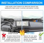 Autorder Dashboard Cover Mat for 2023-2025 2026 Toyota Prius Accessories Dash Cover Upgrade Velvet Dash Mat Sunshade Glare UV Rays Protector - Image 3