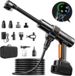 Cordless Pressure Washer, 1880 Max PSI 3.0 GPM Battery Powered Power Washer with Multi-Level Adjustment, 6-in-1 Nozzle & Foam Cannon, Portable Power Cleaner Kit with 32ft Hose for Car & Home