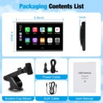 7 inch Carplay Screen for Car - Supports Wireless Apple Carplay & Android Auto, Portable Touchscreen with Bluetooth, Navigation, Voice Control, Mirror Link,Universal for All Cars (Black) - Image 8