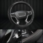 GIANT PANDA Steering Wheel Cover for GMC Sierra Acadia Terrain Yukon(3D Honeycomb-Gray-Standard Size) - Image 3