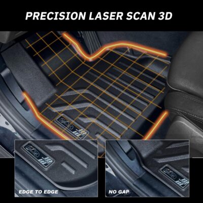 Premium MAXPRO All Weather Floor Mats for 2024-2026 Ford Ranger Raptor SuperCrew Cab Custom Fit Floor Liners 1st&2nd Row Set Waterproof TPE Anti-Slip Truck Mats Full Set Automotive Floor Mats Pickup - Image 5