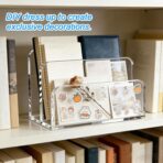 Acrylic Mail Organizer 2-Slot Desktop File Sorter - a Versatile Document Rack Suitable for Homes, Offices and Schools and a Space Saving File Organizer for DIY Decoration - Image 5
