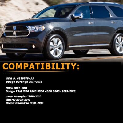 LED Interior Courtesy Footwell Lights Under Dashboard Floor Lamp Assembly for Dodge Durango Ram 1500 2500 3500 Classic Wrangler Grand Cherokee, White of 2pcs,OEM #68395784AA - Image 7