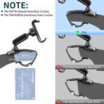 Multifunctional Car Dashboard Mobile Phone Holder, 360 Degree Rotation Universal Dash Clip Cellphone Mount for 4-7 inch Smartphones (Black) - Image 2