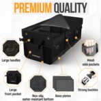 FORTEM Trunk Organizer For SUV Car Organizer and Storage, Multi-Compartment Storage Bag Car Accessories for Women Men, Perfect Christmas Gifts, 1680D Oxford, Non Slip Bottom, Straps, Soft Cover (90L) - Image 2