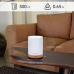 ASAKUKI Essential Oil Diffuser for Home, 300 ml Humidifier with Automatic Shut-Off, Quiet Aromatherapy Diffuser with 7 LED Lights for Living Room, Kitchen, Bedroom, Hotel - Light Brown - Image 8