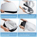 Car Windshield Sun Shade, 300T Thickened Car Window Shades Heat Reflective Interior Cool, Universal Fit for Most Cars SUVs Trucks, Foldable & Portable Design (L (57" × 31")) - Image 6