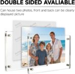 4x6 Acrylic Picture Frame Double Sided Clear Magnetic Photo Frames Free Standing Desktop Display - Image 5