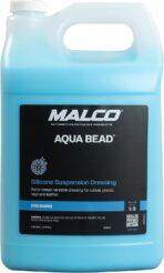 Malco Aqua Bead Water Based Dressing - Non-Greasy Interior and Exterior Dressing/Shines Car Tires, Rubber, Plastic and Trim/Concentrated Formula, Dilutable for Variable Gloss / 1 Gallon (129601)