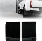 REK GEN ‘Merica Mud Flaps Dually - Heavy Duty Mud Flaps for Trucks and Dually Truck Accessories - Stainless Steel - Easy Install Splash Guard - Made in USA (Black Flag)