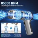 AHNR Handheld Car Vacuum Cleaner Cordless with Brushless Motor, 20000PA High Power Vacuum Cleaner & Air Duster, 3 in 1 Keyboard Portable Mini Hand Held Vacuums Cleaner for Car Home - Image 3
